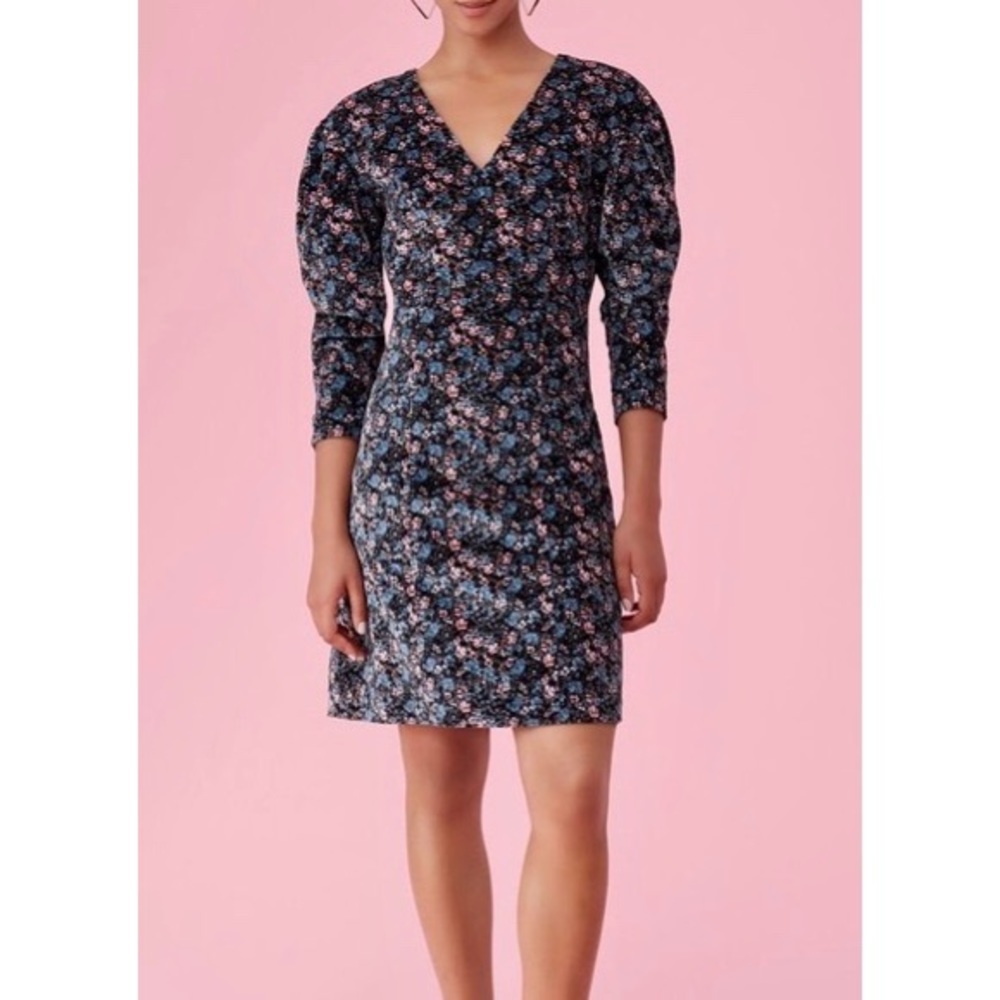 La Vie Rebecca Taylor Lisette Velveteen Dress M